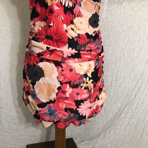 Meet Curve NWT Floral Fringe One Piece Swimdress Size XL - Picture 6 of 8